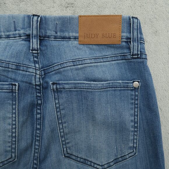 Judy Blue Pull On Jeans Junior's Size 5/27 Blue High-Rise Skinny Fit 28" Inseam - Picture 10 of 16